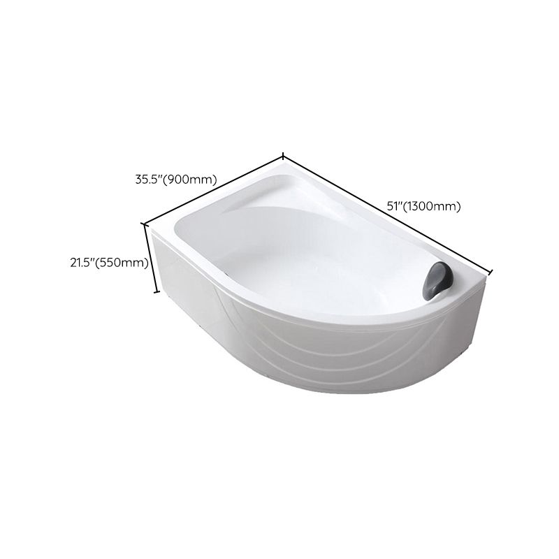 Modern White Corner Bath Acrylic Center-Back Soaking Bathtub Clearhalo 'Bathroom Remodel & Bathroom Fixtures' 'Bathtubs' 'Home Improvement' 'home_improvement' 'home_improvement_bathtubs' 'Showers & Bathtubs' 1200x1200_e696261f-3e22-41f5-b2c1-5e049c739447