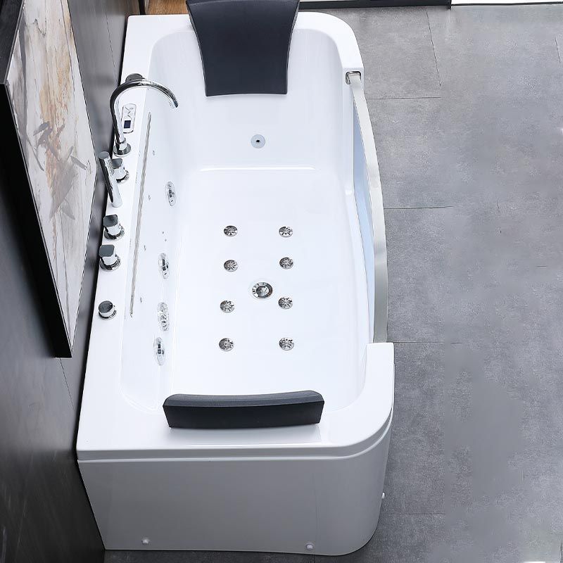 Bathroom Modern Acrylic Bath Tub Back to Wall Center Drain Tub Clearhalo 'Bathroom Remodel & Bathroom Fixtures' 'Bathtubs' 'Home Improvement' 'home_improvement' 'home_improvement_bathtubs' 'Showers & Bathtubs' 1200x1200_e6c46f53-bc12-48c9-8f30-b40baa3c1f02