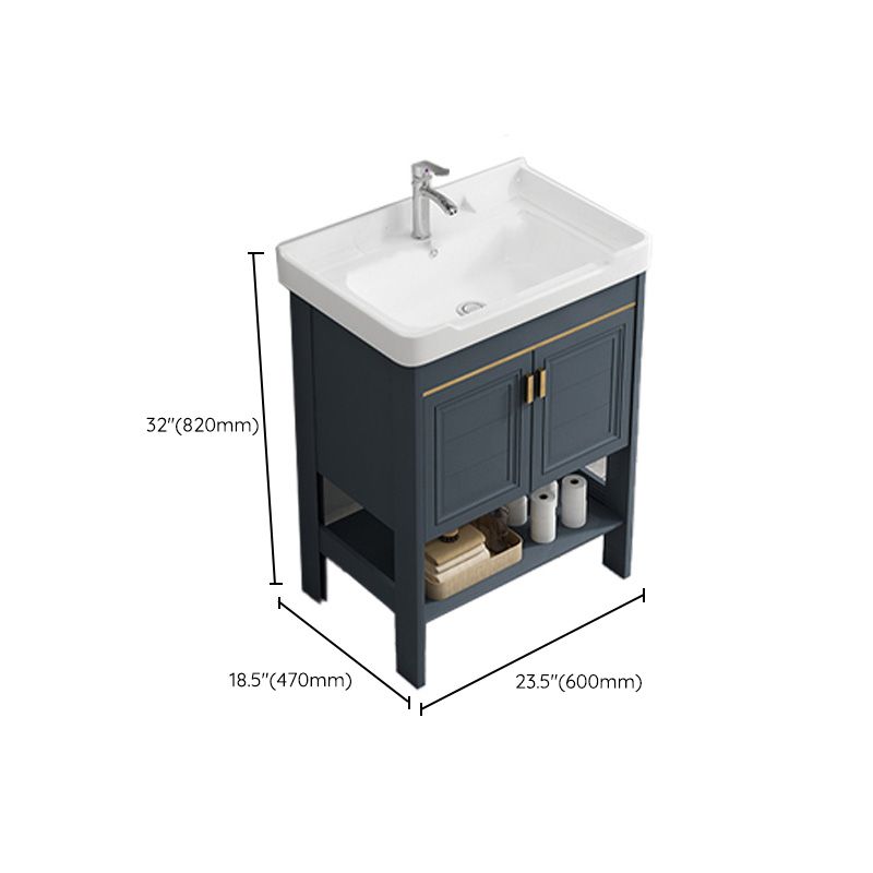 Free Standing Vanity Set Ceramic Sink Drawer Faucet Vanity with Mirror Clearhalo 'Bathroom Remodel & Bathroom Fixtures' 'Bathroom Vanities' 'bathroom_vanities' 'Home Improvement' 'home_improvement' 'home_improvement_bathroom_vanities' 1200x1200_e6d04bca-7985-4ca6-8d51-e76edab9f349