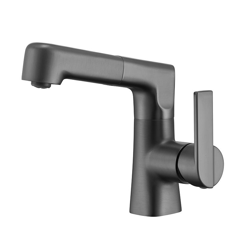 Modern Vessel Faucet Copper Pure Color Single Handle Retractable Vessel Faucet Clearhalo 'Bathroom Remodel & Bathroom Fixtures' 'Bathroom Sink Faucets' 'Bathroom Sinks & Faucet Components' 'bathroom_sink_faucets' 'Home Improvement' 'home_improvement' 'home_improvement_bathroom_sink_faucets' 1200x1200_e6de9bc3-4f5f-487b-8cf2-13231cc954f5