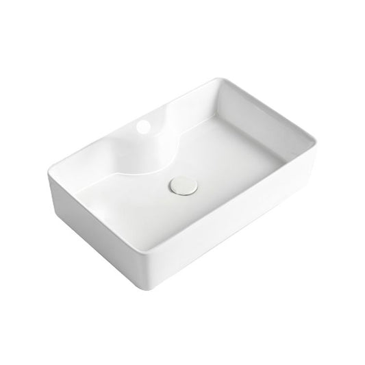 Modern Bathroom Sink Porcelain Rectangular Vessel Bathroom Sink with Pop-Up Drain Clearhalo 'Bathroom Remodel & Bathroom Fixtures' 'Bathroom Sinks & Faucet Components' 'Bathroom Sinks' 'bathroom_sink' 'Home Improvement' 'home_improvement' 'home_improvement_bathroom_sink' 1200x1200_e6e82749-ce77-44ff-aa88-8de0790506f7