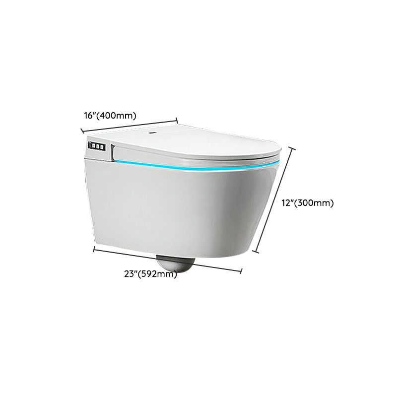 Elongated Wall Hung Toilet White Ceramic Smart Toilet Deodorizing Toilet Clearhalo 'Bathroom Remodel & Bathroom Fixtures' 'Bidets' 'Home Improvement' 'home_improvement' 'home_improvement_bidets' 'Toilets & Bidets' 1200x1200_e6fb6ee9-bda4-4991-a687-12173703e188