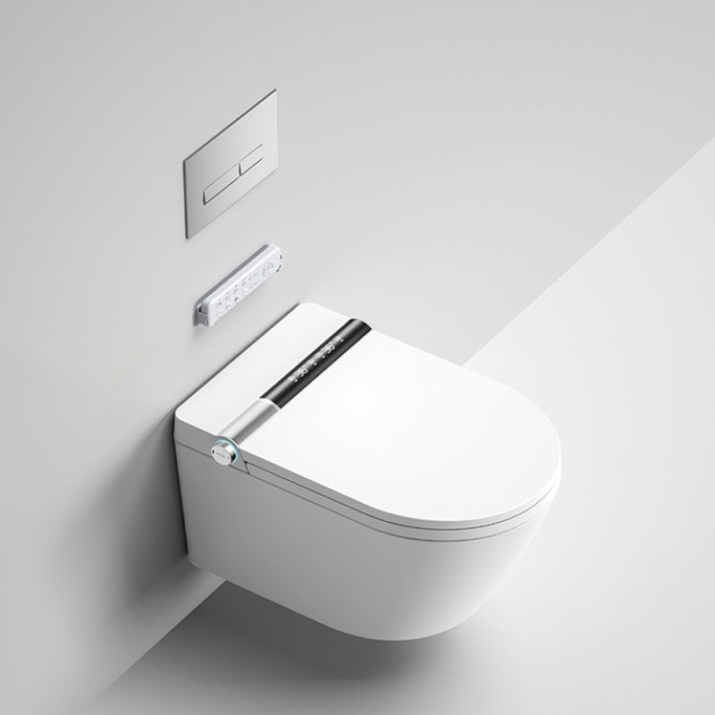 Contemporary Wall Mounted Bidet Heated Seat White Elongated Smart Bidet Clearhalo 'Bathroom Remodel & Bathroom Fixtures' 'Bidets' 'Home Improvement' 'home_improvement' 'home_improvement_bidets' 'Toilets & Bidets' 1200x1200_e71fff00-f399-43e4-b6f9-f09349b931ae