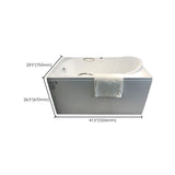 Soaking Bathtub Antique Finish Rectangular Back to Wall Bath Tub with Seat Clearhalo 'Bathroom Remodel & Bathroom Fixtures' 'Bathtubs' 'Home Improvement' 'home_improvement' 'home_improvement_bathtubs' 'Showers & Bathtubs' 1200x1200_e73c01e7-e194-4d11-b394-316d262b3008