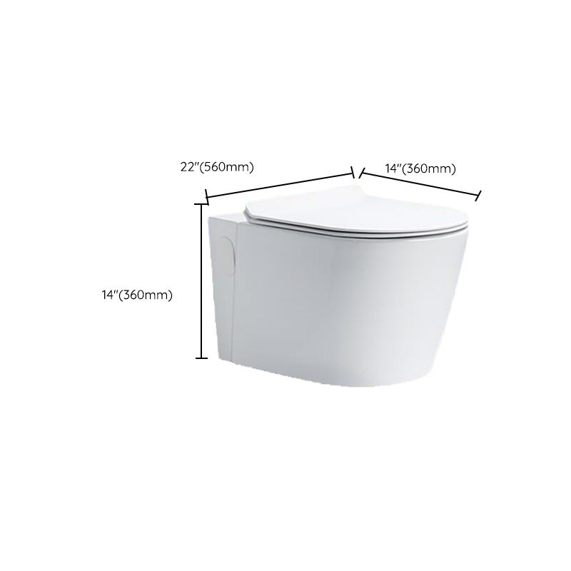 Elongated Wall Hung Toilet Set Vitreous China Wall Mounted Bidet Clearhalo 'Bathroom Remodel & Bathroom Fixtures' 'Bidets' 'Home Improvement' 'home_improvement' 'home_improvement_bidets' 'Toilets & Bidets' 1200x1200_e7453b8b-8514-4d0a-b097-4116fe838058