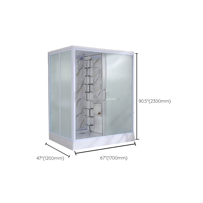 Clear Rectangle Shower Stall Modern Single Sliding Shower Stall Clearhalo 'Bathroom Remodel & Bathroom Fixtures' 'Home Improvement' 'home_improvement' 'home_improvement_shower_stalls_enclosures' 'Shower Stalls & Enclosures' 'shower_stalls_enclosures' 'Showers & Bathtubs' 1200x1200_e74f0d04-6eaa-4434-a382-2481ae99f07e