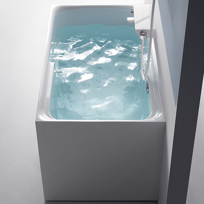 Back to Wall Small Tub Modern Soaking Rectangular Bathroom Bathtub Clearhalo 'Bathroom Remodel & Bathroom Fixtures' 'Bathtubs' 'Home Improvement' 'home_improvement' 'home_improvement_bathtubs' 'Showers & Bathtubs' 1200x1200_e76f2f59-93e5-4801-ad8f-68143656b76a