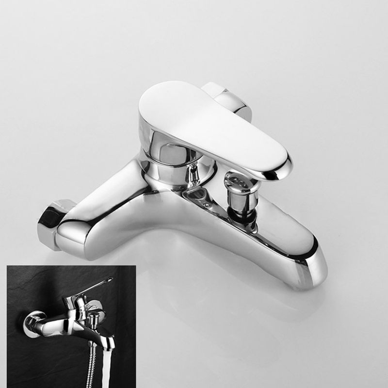 Bathroom Tub Spout Wall Mounted Hand Shower Fixed Bathtub Faucet Clearhalo 'Bathroom Remodel & Bathroom Fixtures' 'Bathtub Faucets' 'bathtub_faucets' 'Home Improvement' 'home_improvement' 'home_improvement_bathtub_faucets' 1200x1200_e76fa66e-4e7f-4839-96af-6311bfa3ca1b