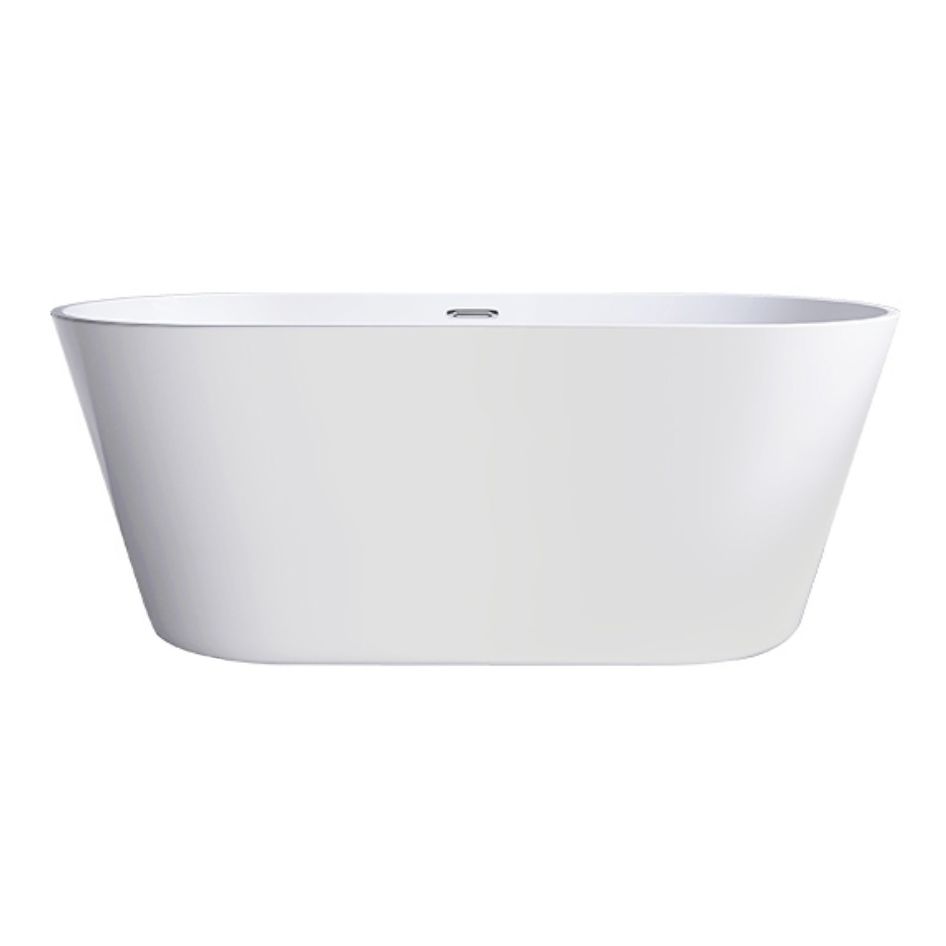 Modern White Stand Alone Bathtub Oval Acrylic Soaking Bathtub without Holes Clearhalo 'Bathroom Remodel & Bathroom Fixtures' 'Bathtubs' 'Home Improvement' 'home_improvement' 'home_improvement_bathtubs' 'Showers & Bathtubs' 1200x1200_e7fd719a-fc31-461c-872a-e197aa375acb