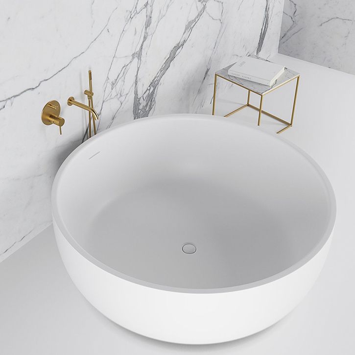 Antique Finish Soaking Bathtub Stand Alone Modern Round Bath Tub Clearhalo 'Bathroom Remodel & Bathroom Fixtures' 'Bathtubs' 'Home Improvement' 'home_improvement' 'home_improvement_bathtubs' 'Showers & Bathtubs' 1200x1200_e8577a25-4147-4495-9e9b-16612237e77e