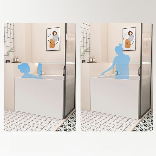 Back to Wall Freestanding Bathtub Modern Rectangular Acrylic Bathtub Clearhalo 'Bathroom Remodel & Bathroom Fixtures' 'Bathtubs' 'Home Improvement' 'home_improvement' 'home_improvement_bathtubs' 'Showers & Bathtubs' 1200x1200_e85a1820-9b60-4048-a8e2-97e9eddeec58