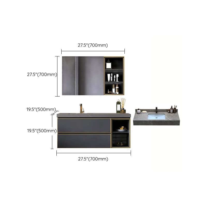 Wall Mount Mirror Included Bathroom Sink Vanity with Sink Faucet Clearhalo 'Bathroom Remodel & Bathroom Fixtures' 'Bathroom Vanities' 'bathroom_vanities' 'Home Improvement' 'home_improvement' 'home_improvement_bathroom_vanities' 1200x1200_e86acc83-96bc-483c-8e20-3f2f65052f5b