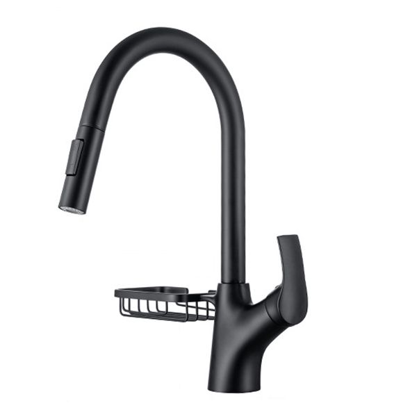 Modern Bar Faucet Brass Pulldown Sprayer Swivel Spout Kitchen Sink Faucet Clearhalo 'Home Improvement' 'home_improvement' 'home_improvement_kitchen_faucets' 'Kitchen Faucets' 'Kitchen Remodel & Kitchen Fixtures' 'Kitchen Sinks & Faucet Components' 'kitchen_faucets' 1200x1200_e8721b69-5b02-43df-8395-cc15a125d226