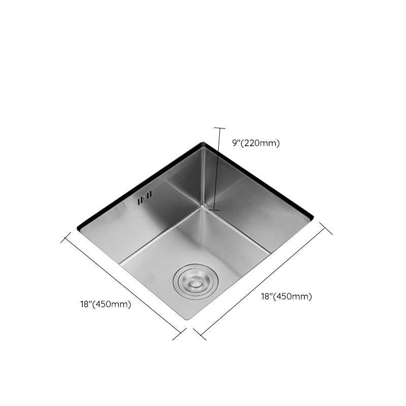 Contemporary Style Kitchen Sink Stainless Steel Kitchen Sink with Drain Assembly Clearhalo 'Home Improvement' 'home_improvement' 'home_improvement_kitchen_sinks' 'Kitchen Remodel & Kitchen Fixtures' 'Kitchen Sinks & Faucet Components' 'Kitchen Sinks' 'kitchen_sinks' 1200x1200_e8ad6b70-a117-4f7f-8c51-67a2f0770303