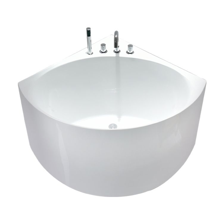 Back to Wall Bathtub Antique Finish Soaking Modern Corner Bath Tub Clearhalo 'Bathroom Remodel & Bathroom Fixtures' 'Bathtubs' 'Home Improvement' 'home_improvement' 'home_improvement_bathtubs' 'Showers & Bathtubs' 1200x1200_e8b2fbc7-0c69-4b9d-9880-e27d9a2353cb