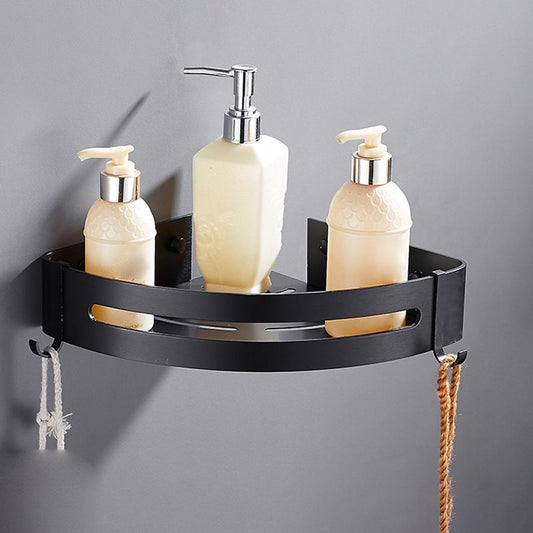 Matte Black Modern Bathroom Accessory Set, Set of 3, Bath Shelf Clearhalo 'Bathroom Hardware Sets' 'Bathroom Hardware' 'Bathroom Remodel & Bathroom Fixtures' 'bathroom_hardware_sets' 'Home Improvement' 'home_improvement' 'home_improvement_bathroom_hardware_sets' 1200x1200_e8d2985f-2bee-49ae-9193-a1d7741e0220