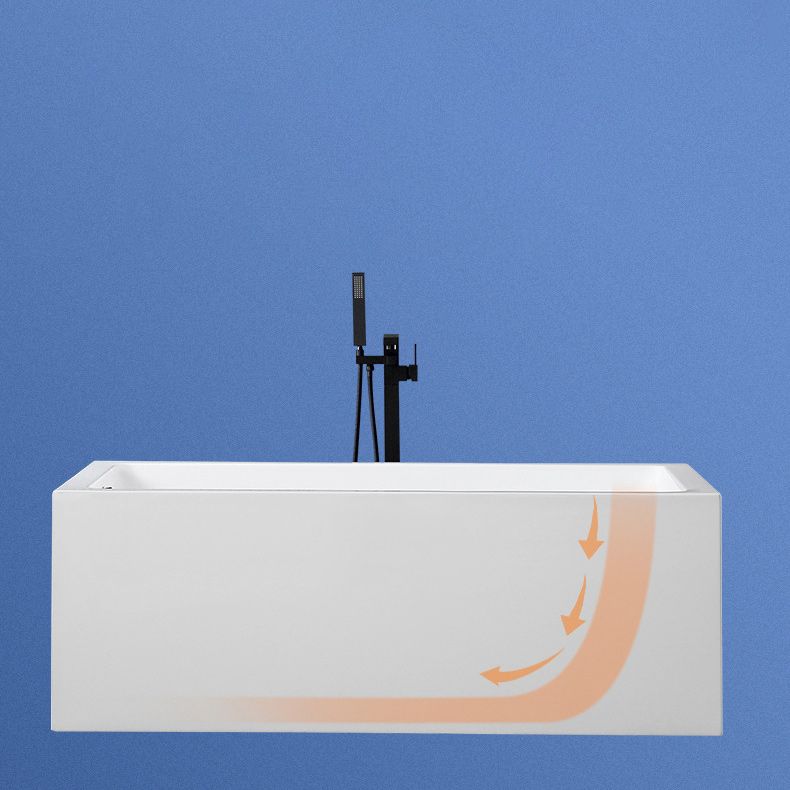 White Acrylic Rectangular Bathtub Soaking Freestanding with Left Drain Clearhalo 'Bathroom Remodel & Bathroom Fixtures' 'Bathtubs' 'Home Improvement' 'home_improvement' 'home_improvement_bathtubs' 'Showers & Bathtubs' 1200x1200_e8ecc073-47cf-48b3-bb55-0a743be5ed75