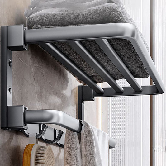 Modern Bathroom Accessories Hardware Set Grey Towel Bar Bath Shelf Bath Hardware Set Clearhalo 'Bathroom Hardware Sets' 'Bathroom Hardware' 'Bathroom Remodel & Bathroom Fixtures' 'bathroom_hardware_sets' 'Home Improvement' 'home_improvement' 'home_improvement_bathroom_hardware_sets' 1200x1200_e8f160b2-d8cb-4d8c-81df-a34dc0e9572a