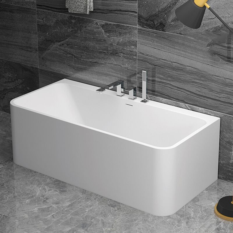 Stone Rectangular Soaking Bathtub Antique Finish Back to Wall Bath Tub Clearhalo 'Bathroom Remodel & Bathroom Fixtures' 'Bathtubs' 'Home Improvement' 'home_improvement' 'home_improvement_bathtubs' 'Showers & Bathtubs' 1200x1200_e905742e-b918-440c-933a-519d01a776e4