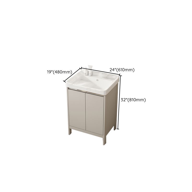 Rectangular Freestanding Bathroom Vanity Modern Gray Single-Sink Vanity Set Clearhalo 'Bathroom Remodel & Bathroom Fixtures' 'Bathroom Vanities' 'bathroom_vanities' 'Home Improvement' 'home_improvement' 'home_improvement_bathroom_vanities' 1200x1200_e9d1f0b9-6eb7-40f9-b4c5-f1e46bc50e9a