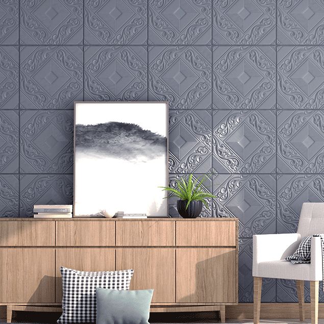 Modern Tin Backsplash Paneling Three-dimensional Printing Wall Ceiling Board Clearhalo 'Flooring 'Home Improvement' 'home_improvement' 'home_improvement_wall_paneling' 'Wall Paneling' 'wall_paneling' 'Walls & Ceilings' Walls and Ceiling' 1200x1200_e9f9fce2-fa17-442d-9948-9661c0623308