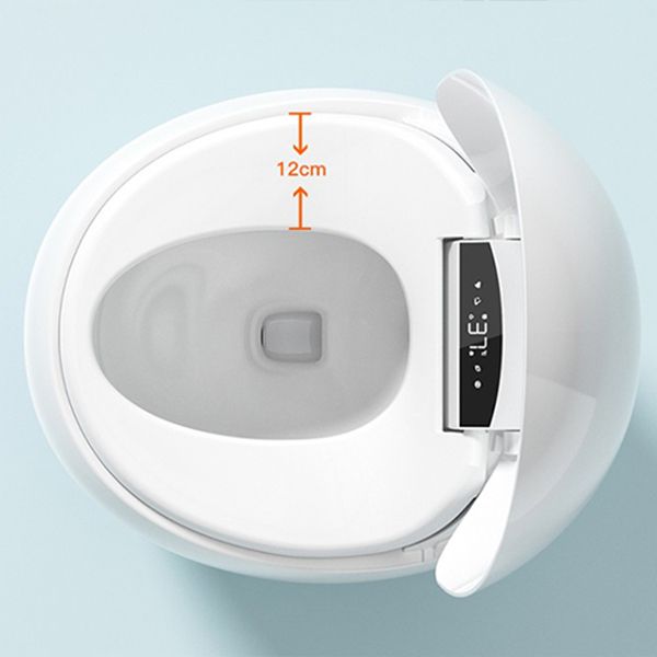 Round Deodorizing Floor Standing Bidet with Heated Seat White Ceramic Clearhalo 'Bathroom Remodel & Bathroom Fixtures' 'Bidets' 'Home Improvement' 'home_improvement' 'home_improvement_bidets' 'Toilets & Bidets' 1200x1200_ea0891a5-1a54-43f8-8ab8-1a7e219b240f