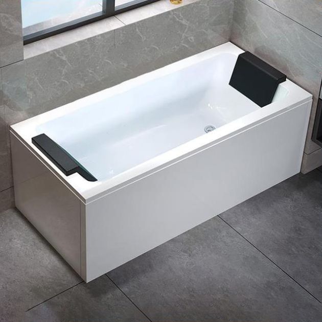 Acrylic Rectangular Bath Soaking Bathtub in White , 22.03" Tall Clearhalo 'Bathroom Remodel & Bathroom Fixtures' 'Bathtubs' 'Home Improvement' 'home_improvement' 'home_improvement_bathtubs' 'Showers & Bathtubs' 1200x1200_ea24043c-61c4-4d31-87f2-140627714b38