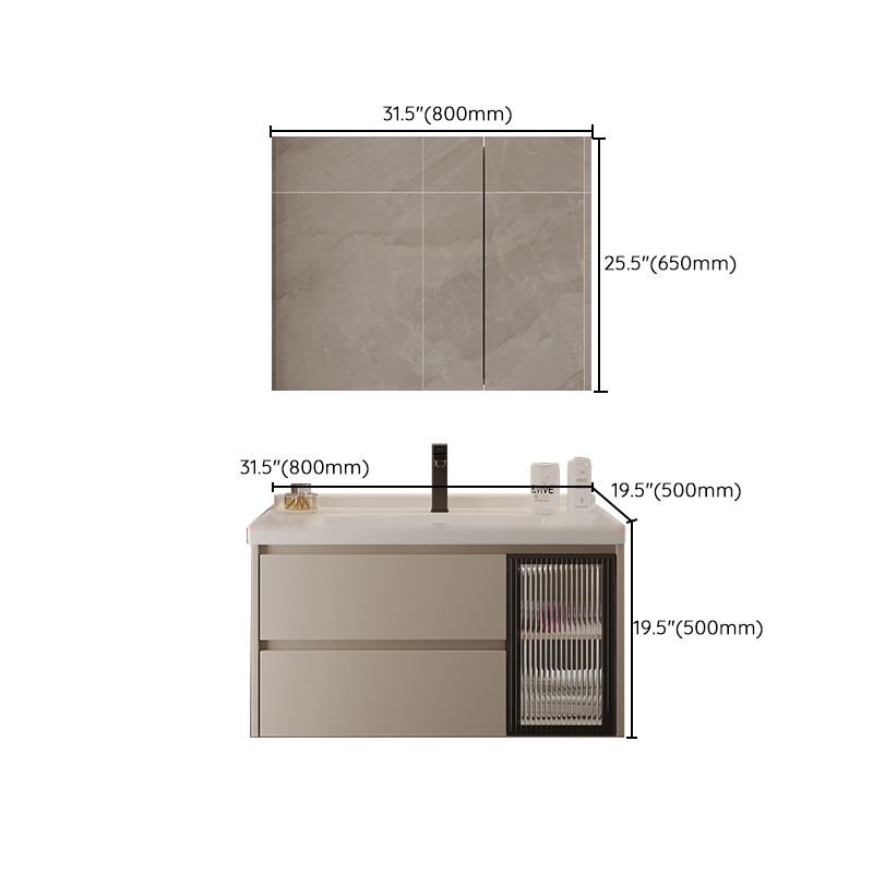 Wall Mount Bathroom Vanity Modern Glass Single-Sink Rectangular Vanity Set Clearhalo 'Bathroom Remodel & Bathroom Fixtures' 'Bathroom Vanities' 'bathroom_vanities' 'Home Improvement' 'home_improvement' 'home_improvement_bathroom_vanities' 1200x1200_ea3b6ba7-4e25-4186-a7f0-1812463b783c