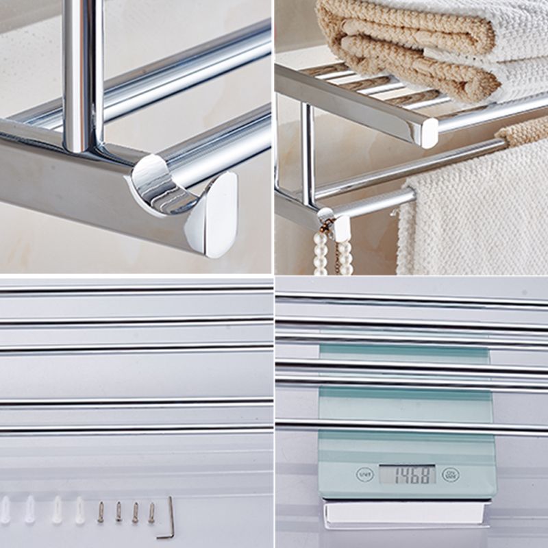 Contemporary Bathroom Accessories Hardware Set In Silver Metal Clearhalo 'Bathroom Hardware Sets' 'Bathroom Hardware' 'Bathroom Remodel & Bathroom Fixtures' 'bathroom_hardware_sets' 'Home Improvement' 'home_improvement' 'home_improvement_bathroom_hardware_sets' 1200x1200_ea64d4fa-7a11-4387-bb5e-7c4072026103