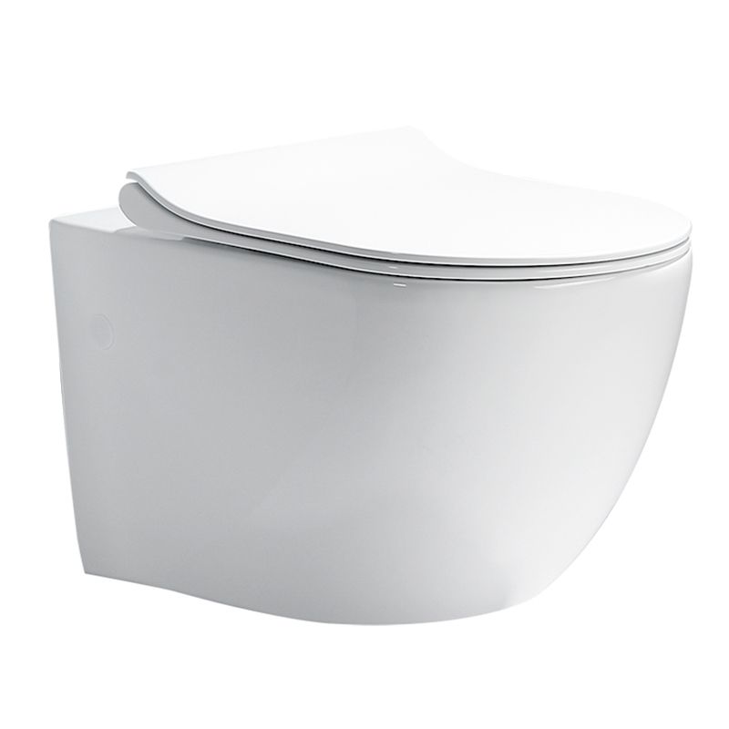 Elongated Wall Hung Toilet Set Vitreous China Wall Mounted Bidet Clearhalo 'Bathroom Remodel & Bathroom Fixtures' 'Bidets' 'Home Improvement' 'home_improvement' 'home_improvement_bidets' 'Toilets & Bidets' 1200x1200_ea7cbcfe-dd08-425c-92df-fb31484531f3