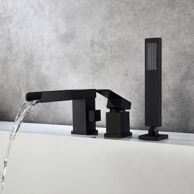 Modern Bathtub Faucet Solid Color Deck Mount Roman Tub Faucets Clearhalo 'Bathroom Remodel & Bathroom Fixtures' 'Bathtub Faucets' 'bathtub_faucets' 'Home Improvement' 'home_improvement' 'home_improvement_bathtub_faucets' 1200x1200_ea99af23-29c3-4cc7-b49b-c186c90a2961