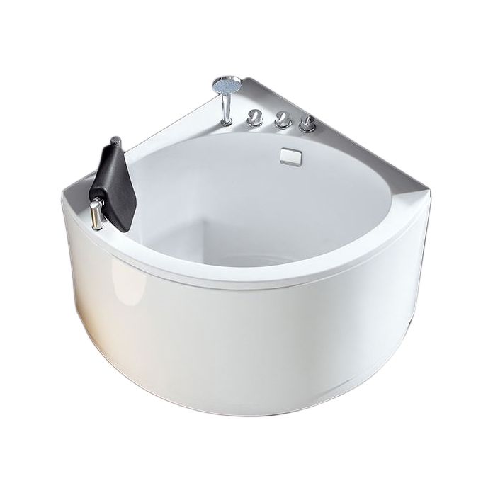 Freestanding Modern Bath Back to Wall White Soaking Acrylic Bathtub Clearhalo 'Bathroom Remodel & Bathroom Fixtures' 'Bathtubs' 'Home Improvement' 'home_improvement' 'home_improvement_bathtubs' 'Showers & Bathtubs' 1200x1200_eaab3cd1-66c8-4ff3-ba5c-8a94669f1da7