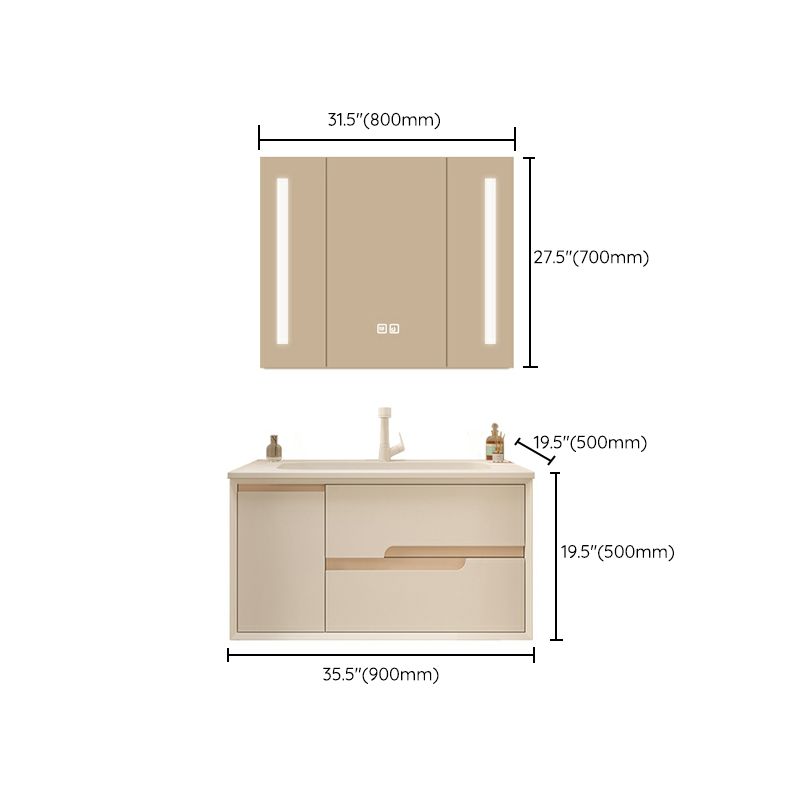 Mirror Included Wall Mount Bathroom Sink Vanity with Doors Drawers Clearhalo 'Bathroom Remodel & Bathroom Fixtures' 'Bathroom Vanities' 'bathroom_vanities' 'Home Improvement' 'home_improvement' 'home_improvement_bathroom_vanities' 1200x1200_eaaef255-3950-44a9-a840-c4f155d9f152