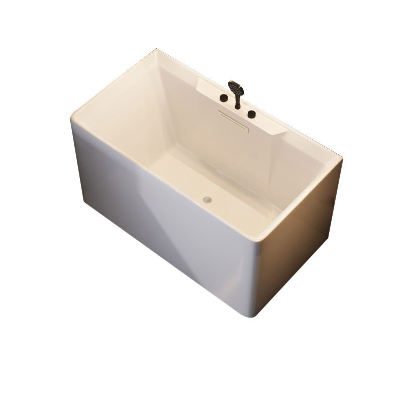 Contemporary Whirlpool / Soaking Bathtub Acrylic Rectangle Back to Wall Bathtub Clearhalo 'Bathroom Remodel & Bathroom Fixtures' 'Bathtubs' 'Home Improvement' 'home_improvement' 'home_improvement_bathtubs' 'Showers & Bathtubs' 1200x1200_eabb233b-0f63-4a2a-affc-7316ca3ae26c