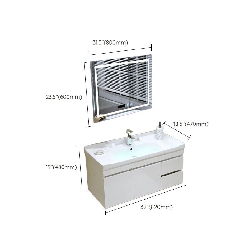 Modern Wall Mount Bathroom Sink Vanity with Faucet Sink Mirror Clearhalo 'Bathroom Remodel & Bathroom Fixtures' 'Bathroom Vanities' 'bathroom_vanities' 'Home Improvement' 'home_improvement' 'home_improvement_bathroom_vanities' 1200x1200_eacd5661-ad0f-40ad-8821-8fae8b122f27