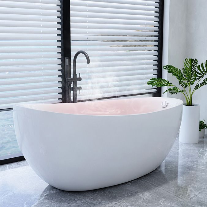 Bathroom Modern Single Slipper Bathtub Stand Alone Acrylic Bath Tub Clearhalo 'Bathroom Remodel & Bathroom Fixtures' 'Bathtubs' 'Home Improvement' 'home_improvement' 'home_improvement_bathtubs' 'Showers & Bathtubs' 1200x1200_eaf37541-997b-430a-9497-341c575252ee