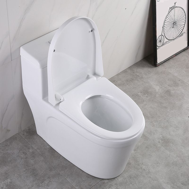 White Modern Flush Toilet Ceramic Elong One-Piece Toilet with Slow Close Seat Clearhalo 'Bathroom Remodel & Bathroom Fixtures' 'Home Improvement' 'home_improvement' 'home_improvement_toilets' 'Toilets & Bidets' 'Toilets' 1200x1200_eaf61775-4395-496e-a663-77e504f27394