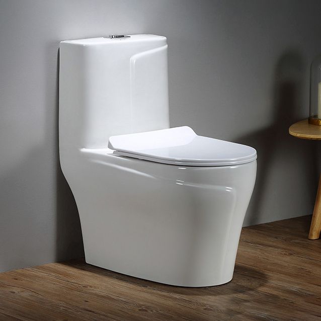 Floor Mount Flush Toilet Skirted Traditional One-Piece Toilet with Slow Close Seat Clearhalo 'Bathroom Remodel & Bathroom Fixtures' 'Home Improvement' 'home_improvement' 'home_improvement_toilets' 'Toilets & Bidets' 'Toilets' 1200x1200_eb381fd5-8ce6-4ba4-866b-58d0d1933383