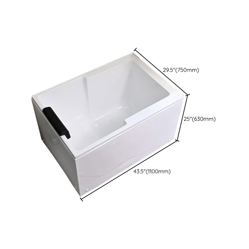 Back to Wall Soaking Bath Modern Rectangular Antique Finish Bath Tub Clearhalo 'Bathroom Remodel & Bathroom Fixtures' 'Bathtubs' 'Home Improvement' 'home_improvement' 'home_improvement_bathtubs' 'Showers & Bathtubs' 1200x1200_eb52e4bd-75c1-467f-9423-babacfc35018