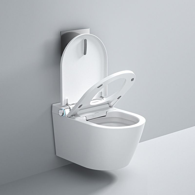White Ceramic Wall Hung Toilet Set with Temperature Control Elongated Clearhalo 'Bathroom Remodel & Bathroom Fixtures' 'Bidets' 'Home Improvement' 'home_improvement' 'home_improvement_bidets' 'Toilets & Bidets' 1200x1200_eb6d7ae8-6dd8-4305-aa00-932a7ae4f475