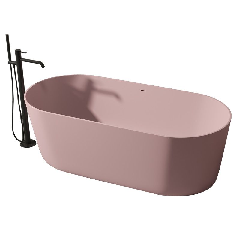 Oval Antique Finish Soaking Bathtub Back to Wall Modern Bath Tub Clearhalo 'Bathroom Remodel & Bathroom Fixtures' 'Bathtubs' 'Home Improvement' 'home_improvement' 'home_improvement_bathtubs' 'Showers & Bathtubs' 1200x1200_eb7bdc6a-4546-4ef5-a08b-4e0dbd3d94cd