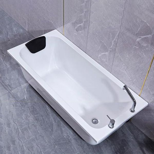 Matte Finish Acrylic Rectangular Bathtub Modern Soaking Freestanding Tub Clearhalo 'Bathroom Remodel & Bathroom Fixtures' 'Bathtubs' 'Home Improvement' 'home_improvement' 'home_improvement_bathtubs' 'Showers & Bathtubs' 1200x1200_ebaf1966-f637-443d-8bca-2cf3817d1774