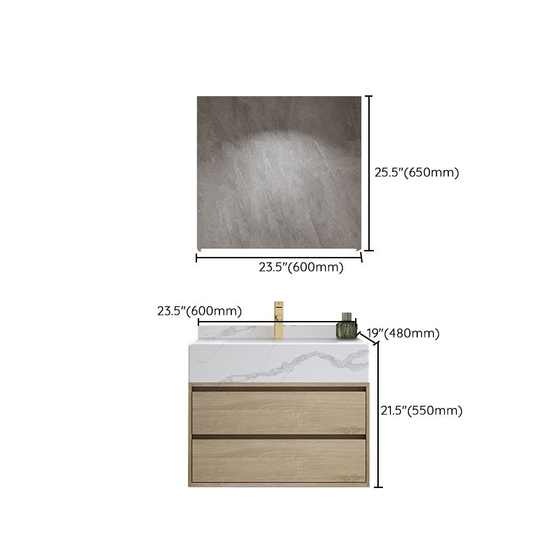 Modern Wall Mount Bathroom Vanity Set Wood Sink Vanity with Mirror Clearhalo 'Bathroom Remodel & Bathroom Fixtures' 'Bathroom Vanities' 'bathroom_vanities' 'Home Improvement' 'home_improvement' 'home_improvement_bathroom_vanities' 1200x1200_ebb991eb-384e-4dfc-99db-4a2fa07782d7