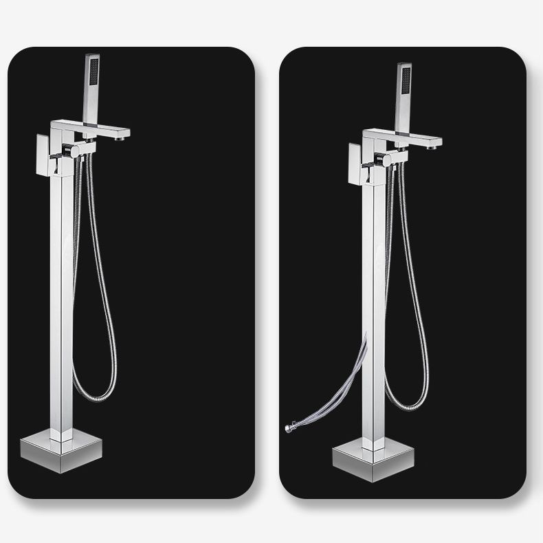 Floor Mounted Metal Freestanding Tub Filler Swivel High Arc Freestanding Faucet Clearhalo 'Bathroom Remodel & Bathroom Fixtures' 'Bathtub Faucets' 'bathtub_faucets' 'Home Improvement' 'home_improvement' 'home_improvement_bathtub_faucets' 1200x1200_ebbd5a35-e8df-4076-9881-6e73dad88d5e