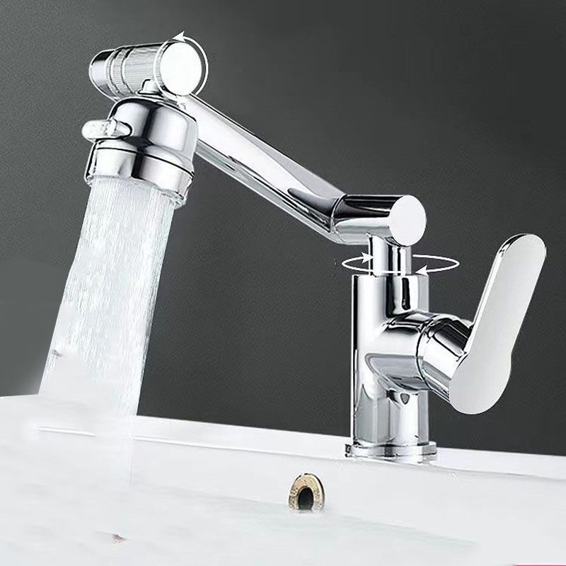Modern Vessel Sink Faucet Stainless Steel Lever Handle Low Arc Vessel Faucet Clearhalo 'Bathroom Remodel & Bathroom Fixtures' 'Bathroom Sink Faucets' 'Bathroom Sinks & Faucet Components' 'bathroom_sink_faucets' 'Home Improvement' 'home_improvement' 'home_improvement_bathroom_sink_faucets' 1200x1200_ebbe4750-14bb-41de-9ed0-3bfc51c58595