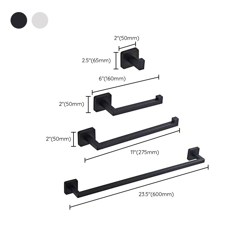 Stainless Steel Bathroom Hardware Modern Style Simple Bathroom Hardware Set Clearhalo 'Bathroom Hardware Sets' 'Bathroom Hardware' 'Bathroom Remodel & Bathroom Fixtures' 'bathroom_hardware_sets' 'Home Improvement' 'home_improvement' 'home_improvement_bathroom_hardware_sets' 1200x1200_ebe74645-2d58-4f94-83ae-3111dc837b15