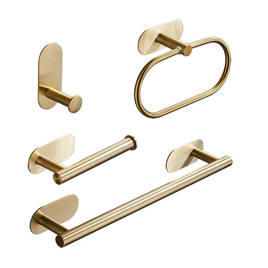 Modern Simple Metal Bathroom Accessory as Individual or as a Set in Gold Clearhalo 'Bathroom Hardware Sets' 'Bathroom Hardware' 'Bathroom Remodel & Bathroom Fixtures' 'bathroom_hardware_sets' 'Home Improvement' 'home_improvement' 'home_improvement_bathroom_hardware_sets' 1200x1200_ec032500-7838-4547-b993-c98ed5ec4f67