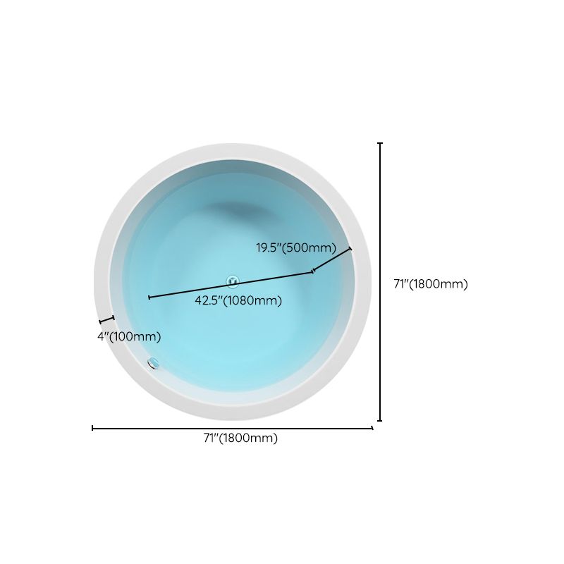 Modern Drop-in Bath Tub Round Acrylic Bathtub for Home and Hotel Clearhalo 'Bathroom Remodel & Bathroom Fixtures' 'Bathtubs' 'Home Improvement' 'home_improvement' 'home_improvement_bathtubs' 'Showers & Bathtubs' 1200x1200_ec26068a-ae62-4c7f-9f09-feb54d0ed099