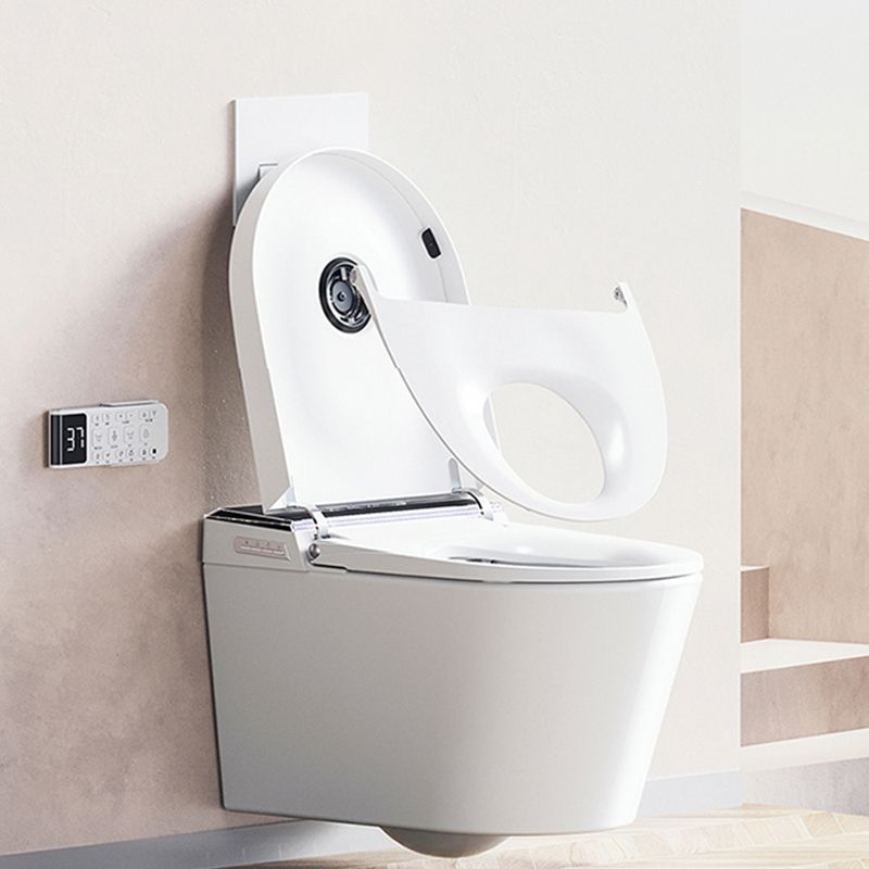 White Wall Hung Toilet Set Elongated Temperature Control Smart Bidet Clearhalo 'Bathroom Remodel & Bathroom Fixtures' 'Bidets' 'Home Improvement' 'home_improvement' 'home_improvement_bidets' 'Toilets & Bidets' 1200x1200_ec324b53-f682-45a3-93f6-9a28f84a8b78