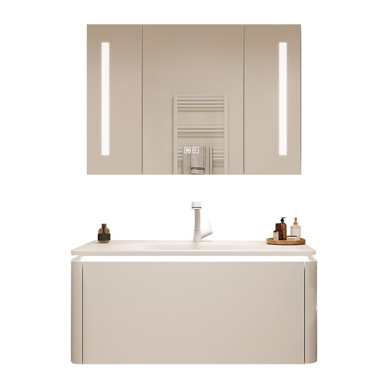 Wood White Wall Modern Mount Bathroom Sink Vanity with Mirror Clearhalo 'Bathroom Remodel & Bathroom Fixtures' 'Bathroom Vanities' 'bathroom_vanities' 'Home Improvement' 'home_improvement' 'home_improvement_bathroom_vanities' 1200x1200_ec3f9898-f1cc-4a26-8710-43cb94a5e736